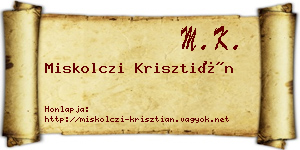 Miskolczi Krisztián névjegykártya